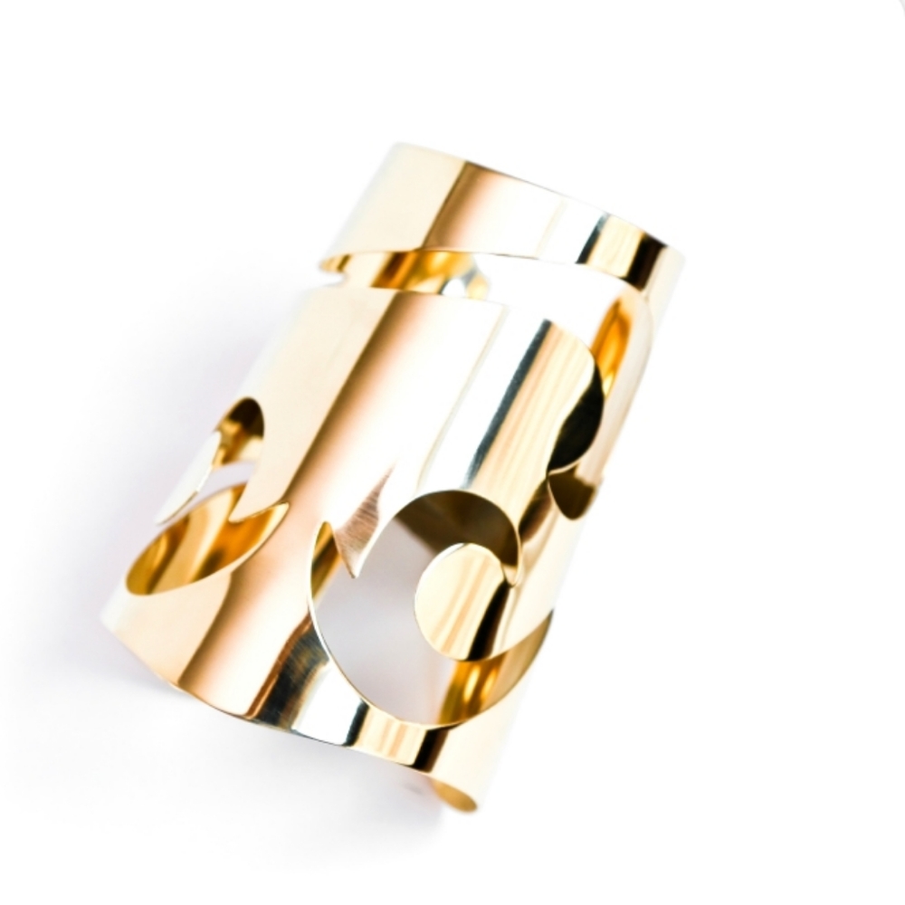 Big arm band armlet upper arm brass cuff